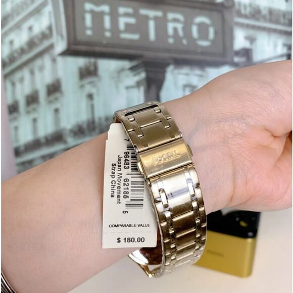 Fossil BQ2809 Fenmore Multifunction Gold-Tone Stainless Stee - Picture 4 of 6